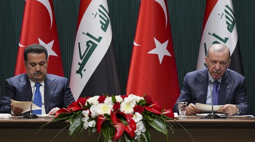 Cumhurbaşkanı Erdoğan Irak Başbakanı Es-Sudani'yi ağırladı: "PKK'ya karşı mücadele kararlılığını vurguladık"