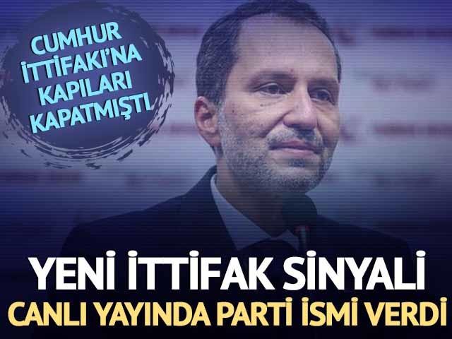 Erbakan canlı yayında parti adı verip yeni ittifaka dikkat çekti