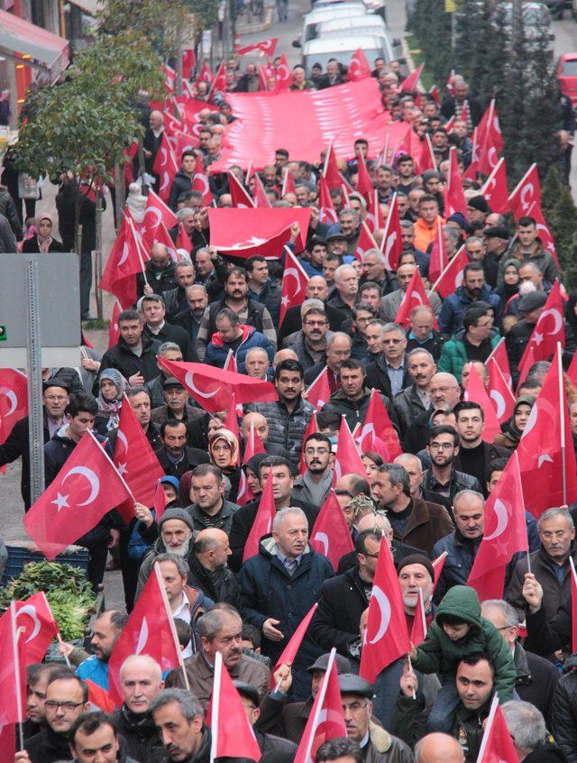 Giresun’da, Zeytin Dalı Harekatı'na destek yürüyüşü