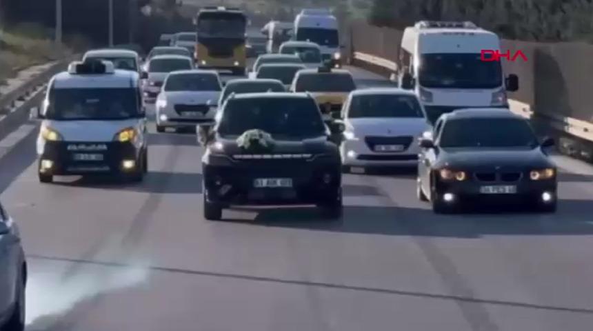 Yer: Kocaeli! Düğün konvoyunda drift yaptı, faturası ağır oldu