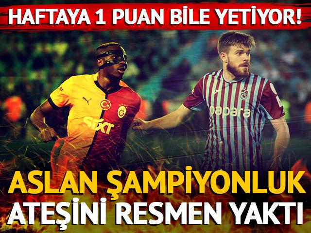 Galatasaray, Trabzonspor deplasmanından galibiyetle döndü! Haftaya Kayserispor maçında şampiyonluk ihtimali artık çok yüksek...