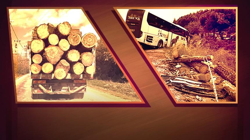 Çanakkale'deki katliam gibi kazanın ardından ortaya çıktı! Tomruk taşıyan kamyon günler önce böyle görüntülenmiş