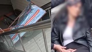 Maltepe metro istasyonunda üzerine reklam panosu düşen kadın yaralandı