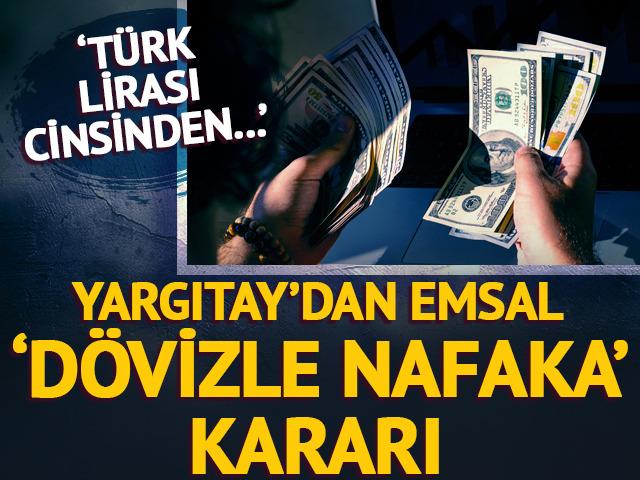 Yargıtay'dan emsal 'dövizle nafaka' kararı! 
