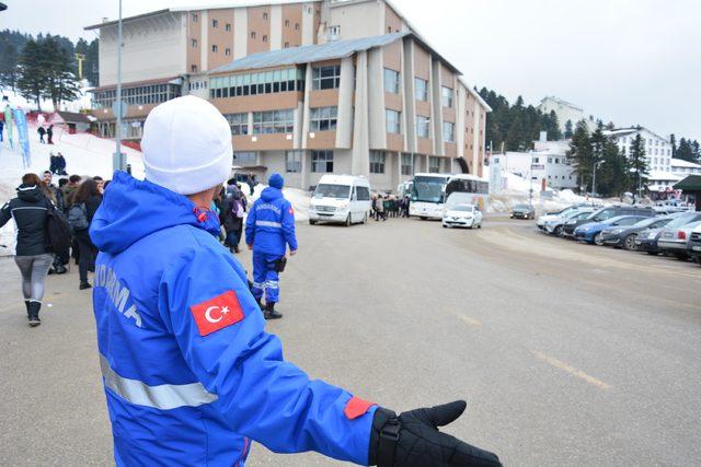 Uludağ'da hafta sonu yoğunluğu