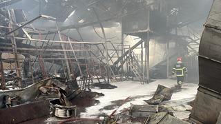 Sakarya'da fındık kırım fabrikasında çıkan yangın kontrol altına alındı