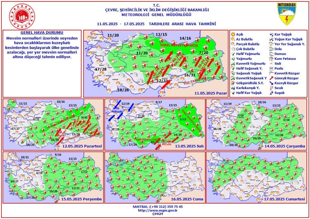 Meteoroloji tarih vererek uyardı! Sıcaklıklar geldi derken yeni haftada hava tersine dönecek: Sağanak bekleniyor 6