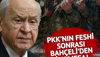 PKK'nın feshi sonrası Devlet Bahçeli'den ilk yorum! 'Öcalan' detayı