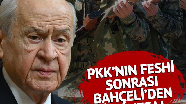 PKK'nın feshi sonrası Devlet Bahçeli'den ilk yorum! 'Öcalan' detayı