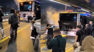 Kağıthane'de metrobüs yangını! Şoförün müdahalesiyle söndürüldü: Seferler bir süre durduruldu