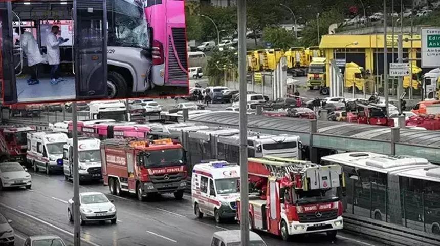 Metrobüs kazasında yaralan 56 kişi tahliye edildi
