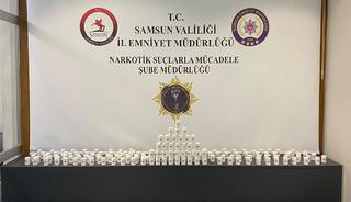Samsun'da 14 bin 408 adet uyuşturucu hap ele geçirildi