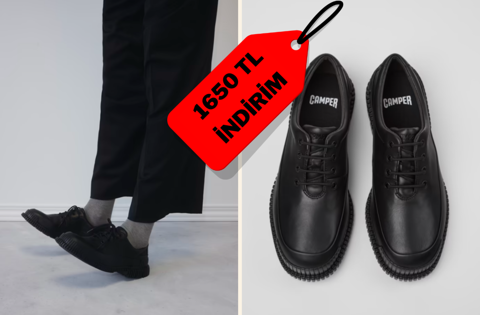 Hakiki deri, zamansız tasarım! Camper Pix Ayakkabı 1650 TL indirimde