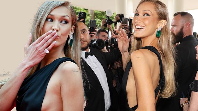 Cannes'da yeni kırmızı halı kurallarına rağmen! Bella Hadid çok iddialı: Arkasını dönünce...
