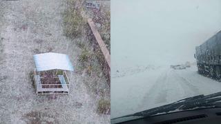 Erzurum'da mayısın ortasında kar sürprizi: Kent beyaza büründü, araçlar yolda kaldı! 