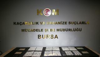 Bursa'da tarihi eser niteliği taşıyan 1013 para ele geçirildi