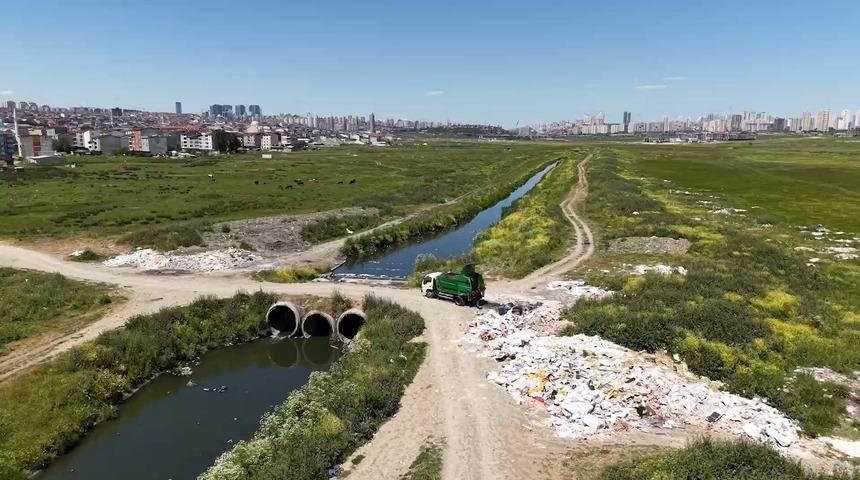 İstanbul- Avcılar’da kaçak moloz dökümüne dronlu takip