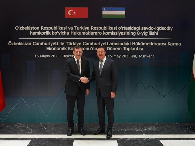 Cumhurbaşkanı Yardımcısı Yılmaz, Özbekistan Başbakan Yardımcısı Kuçkarov ile bir araya geldi