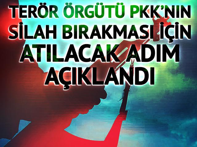 Terör örgütü PKK'nın silah bırakması için atılacak adım açıklandı