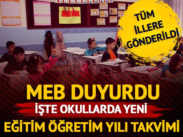MEB tatil tarihlerini açıkladı...