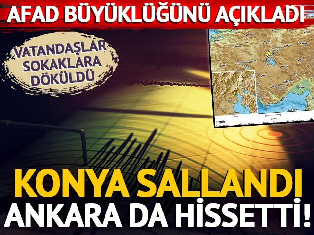 Son dakika | Başkent de sallandı! Konya merkezli deprem Ankara ve çevre illerde hissedildi; AFAD'dan açıklama geldi