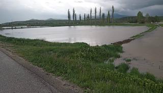 Erzincan’da sağanak sonrası bazı tarım arazileri su altında kaldı