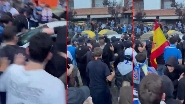 La Liga'da insanlık dışı olay! Barcelona-Espanyol derbisinde arabayla taraftarları ezdi