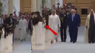 BAE'de Trump'ı Nasha'at geleneğiyle karşıladılar! Küçük kızların yaptığı ilginç dans gündem oldu