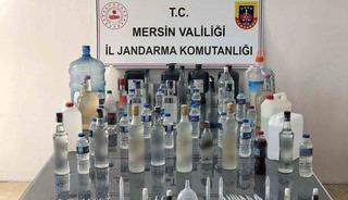 Mersin’de yüksek miktarda sahte içki ele geçirildi