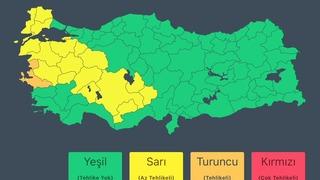 18 kente 'sarı', 1 kente 'turuncu' kodlu uyarı!