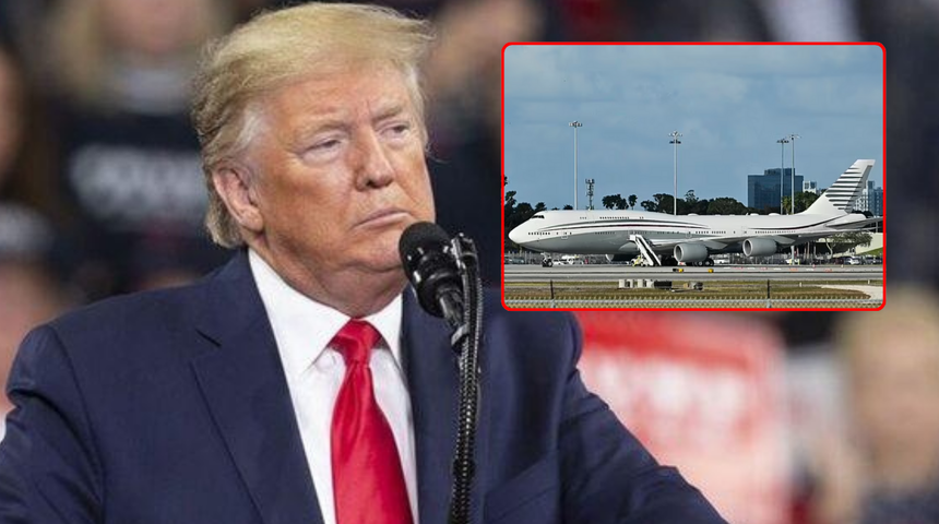 Katar'ın Trump'a hediye ettiği lüks jetin içi ortaya çıktı! 400 milyon dolar değerinde! Uçan saray gibi...