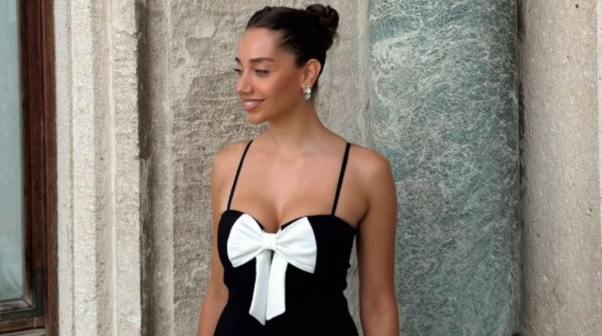 Kızılcık Şerbeti'ne veda etmişti! Özge Özacar kırmızı halıda siyahlar içinde! Beğeni yağdı