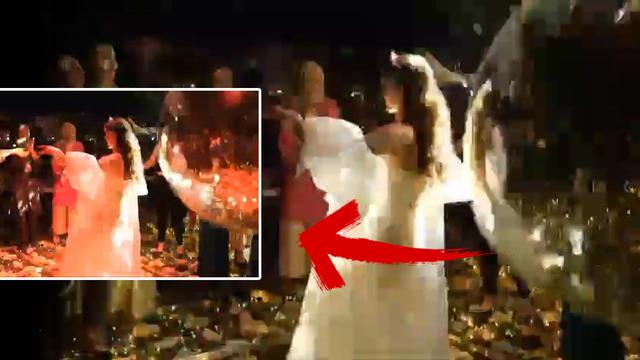 Yer Kocaeli… Pistte oynayan gelinin üstüne dev disko topu düştü! O anlar kamerada…