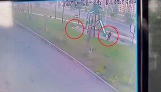 Kız çocuğunu köpeğin saldırısından güvenlik görevlisi kurtardı
