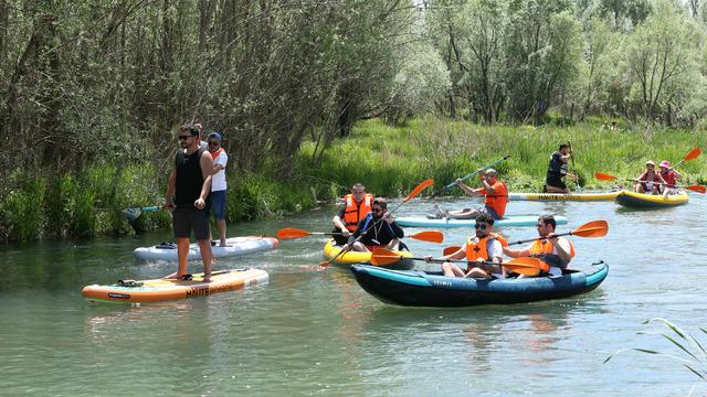 19 Mayıs Kayseri'de Zamantı Irmağı'nda kürek çekerek kutlandı
