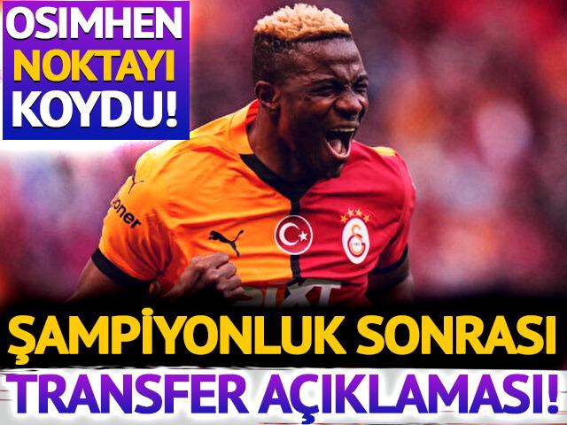 Victor Osimhen'den şampiyonluk sonrası transfer açıklaması! Takımdan ayrılıyor mu? Son noktayı koydu