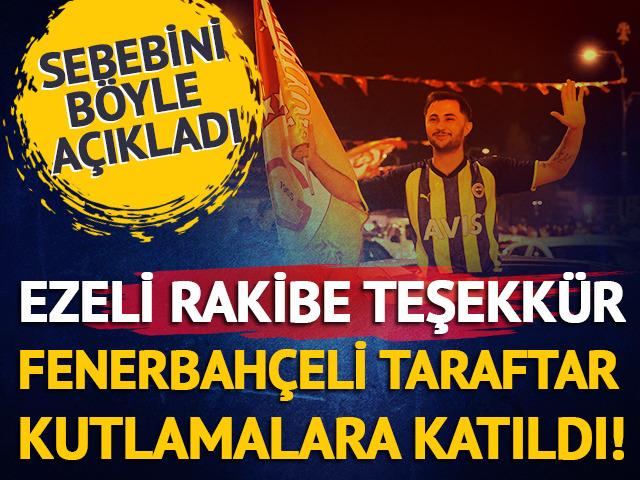 F.Bahçeli taraftar şampiyonluk kutlamasına katıldı! Ezeli rakibine teşekkür etti