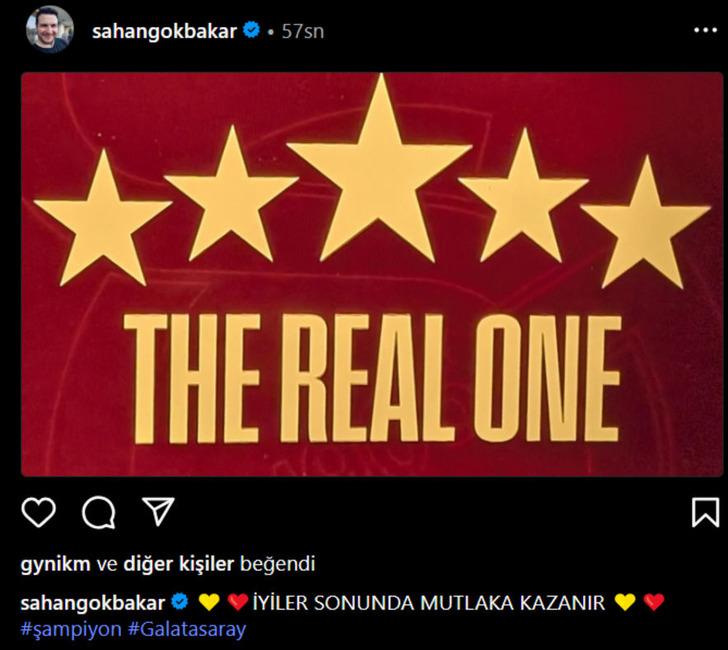 Ünlü isimler Galatasaray'ın şampiyonluğunu kutladı! '5. yıldız takıldı!  G2