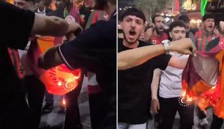 Amedspor taraftarı sokak ortasında Galatasaray formasını yaktı! Bir yandan da küfür ettiler...