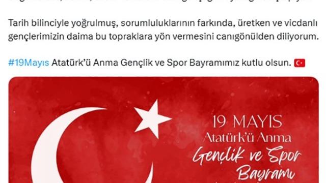 Emine Erdoğan, 19 Mayıs Atatürk'ü Anma Gençlik ve Spor Bayramı'nı kutladı