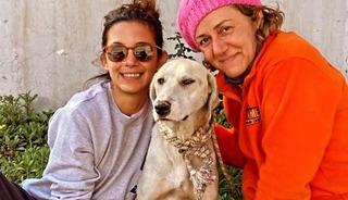 Depremde kurtarılan köpek, Datça'daki yeni hayatına devam ediyor
