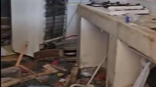 Aç kalan ayılar, belediye başkanının yayla evine girdi