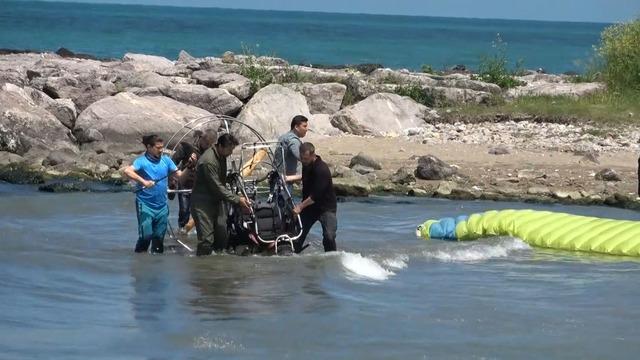 Giresun'da 19 Mayıs gösterisinde paramotor kazası: 1 yaralı