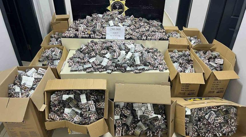Mersin’de uyuşturucuyla mücadele: 280 bin adet hap ele geçirildi