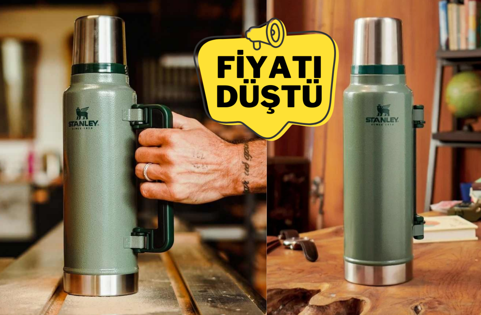 Ömür boyu garanti farkıyla öne çıkan Stanley'in en çok satan termosu indirime girdi