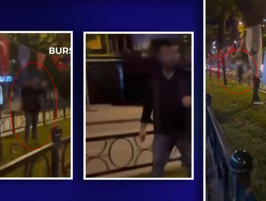 Kadın, Türk bayrağını yakmak isteyen adama engel oldu