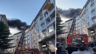 Eyüpsultan'da bir binanın çatı katında çıkan ve 2 binaya sıçrayan yangın söndürüldü