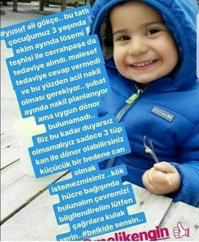 3,5 yaşındaki lösemili Yusuf Ali'ye ilik nakli yapıldı