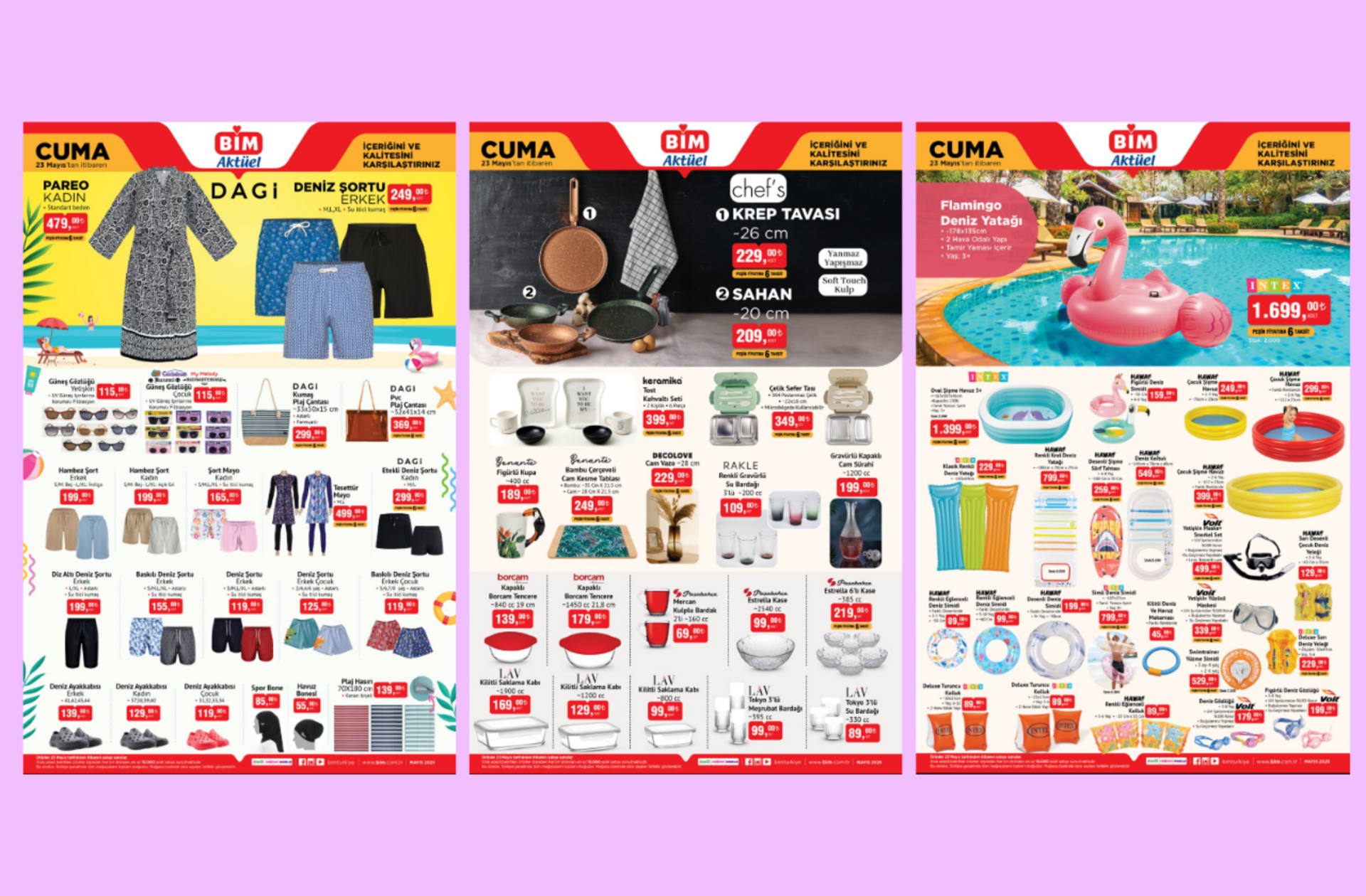 BİM'e plaj ürünleri geliyor! 23 Mayıs 2025 BİM Aktüel Kataloğu burada