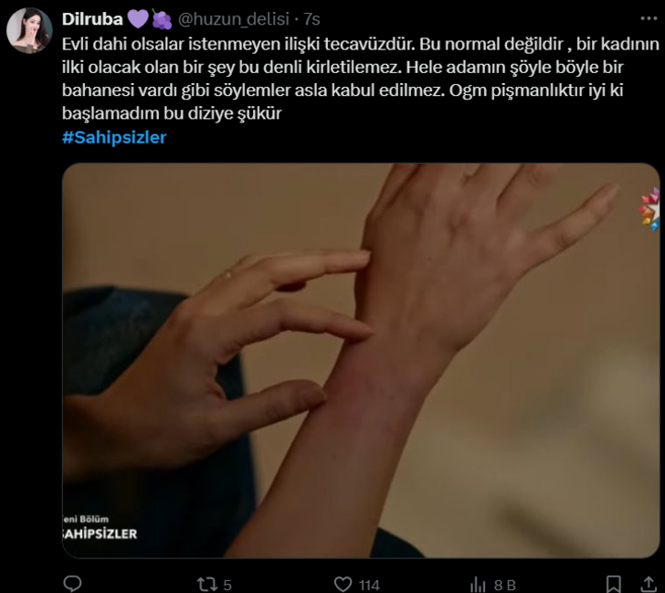 Sahipsizler dizisinde zorla birliktelik sahnesi tepki çekti! "Hiç yakışmamış diziye" G1